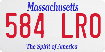 MA license plate 584LR0