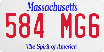 MA license plate 584MG6