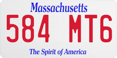 MA license plate 584MT6