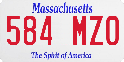 MA license plate 584MZ0