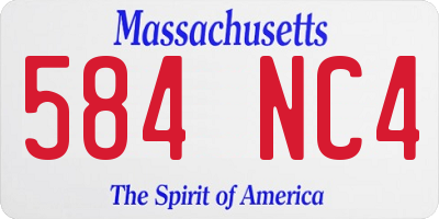 MA license plate 584NC4