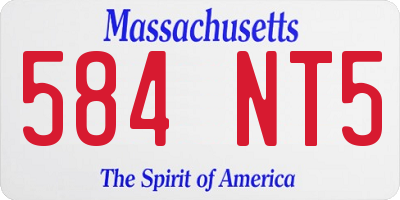MA license plate 584NT5