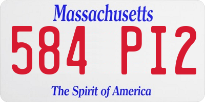 MA license plate 584PI2
