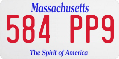 MA license plate 584PP9