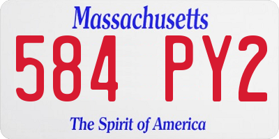 MA license plate 584PY2