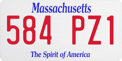 MA license plate 584PZ1