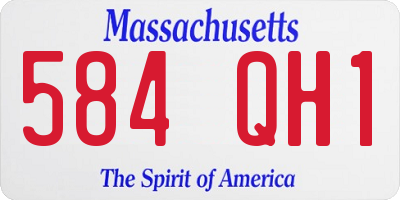 MA license plate 584QH1