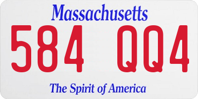 MA license plate 584QQ4