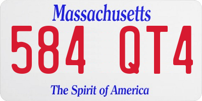MA license plate 584QT4