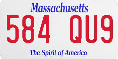 MA license plate 584QU9