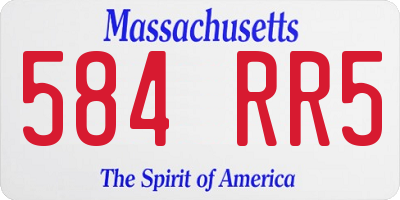 MA license plate 584RR5