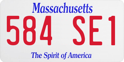 MA license plate 584SE1