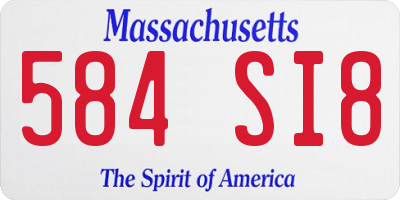 MA license plate 584SI8