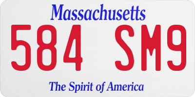 MA license plate 584SM9
