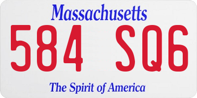 MA license plate 584SQ6
