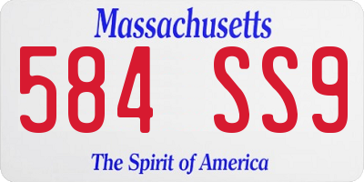 MA license plate 584SS9
