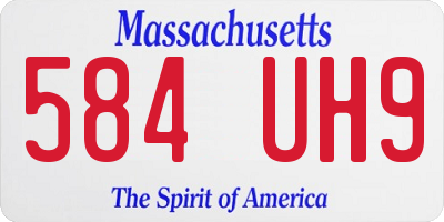 MA license plate 584UH9