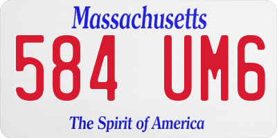 MA license plate 584UM6