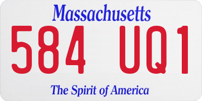 MA license plate 584UQ1