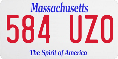 MA license plate 584UZ0