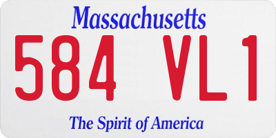 MA license plate 584VL1