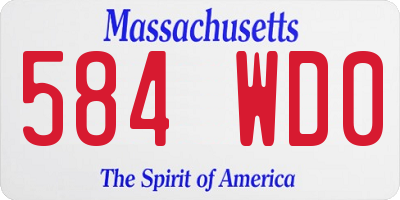 MA license plate 584WD0