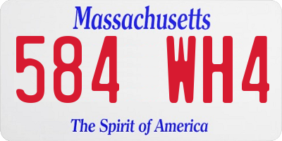 MA license plate 584WH4
