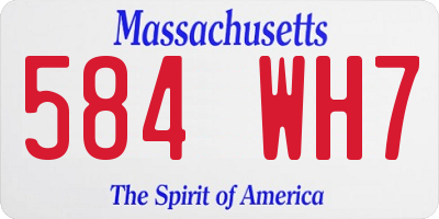 MA license plate 584WH7