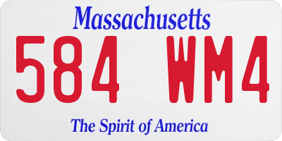 MA license plate 584WM4