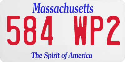MA license plate 584WP2