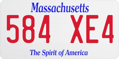 MA license plate 584XE4