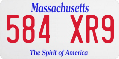 MA license plate 584XR9