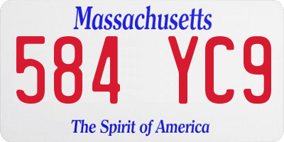 MA license plate 584YC9