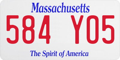 MA license plate 584YO5