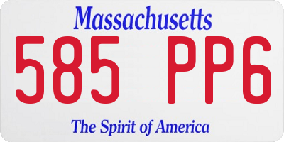 MA license plate 585PP6