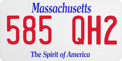 MA license plate 585QH2