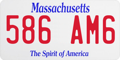 MA license plate 586AM6