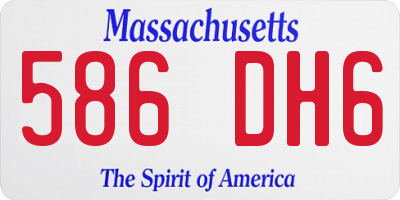 MA license plate 586DH6