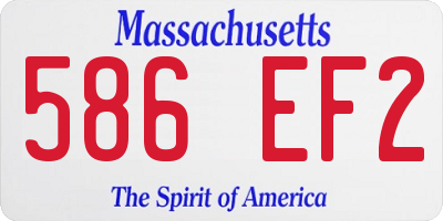 MA license plate 586EF2