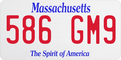 MA license plate 586GM9