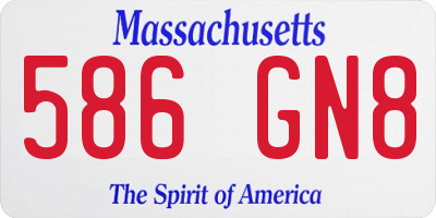 MA license plate 586GN8
