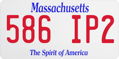 MA license plate 586IP2