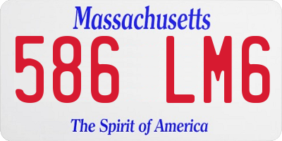 MA license plate 586LM6