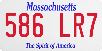 MA license plate 586LR7