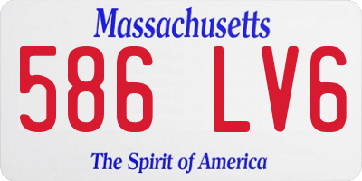 MA license plate 586LV6