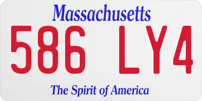 MA license plate 586LY4
