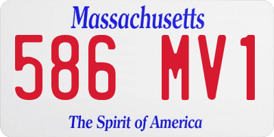 MA license plate 586MV1