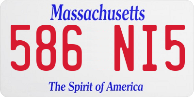 MA license plate 586NI5