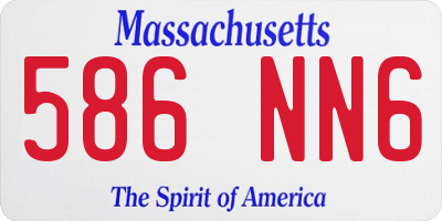 MA license plate 586NN6