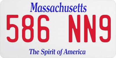 MA license plate 586NN9